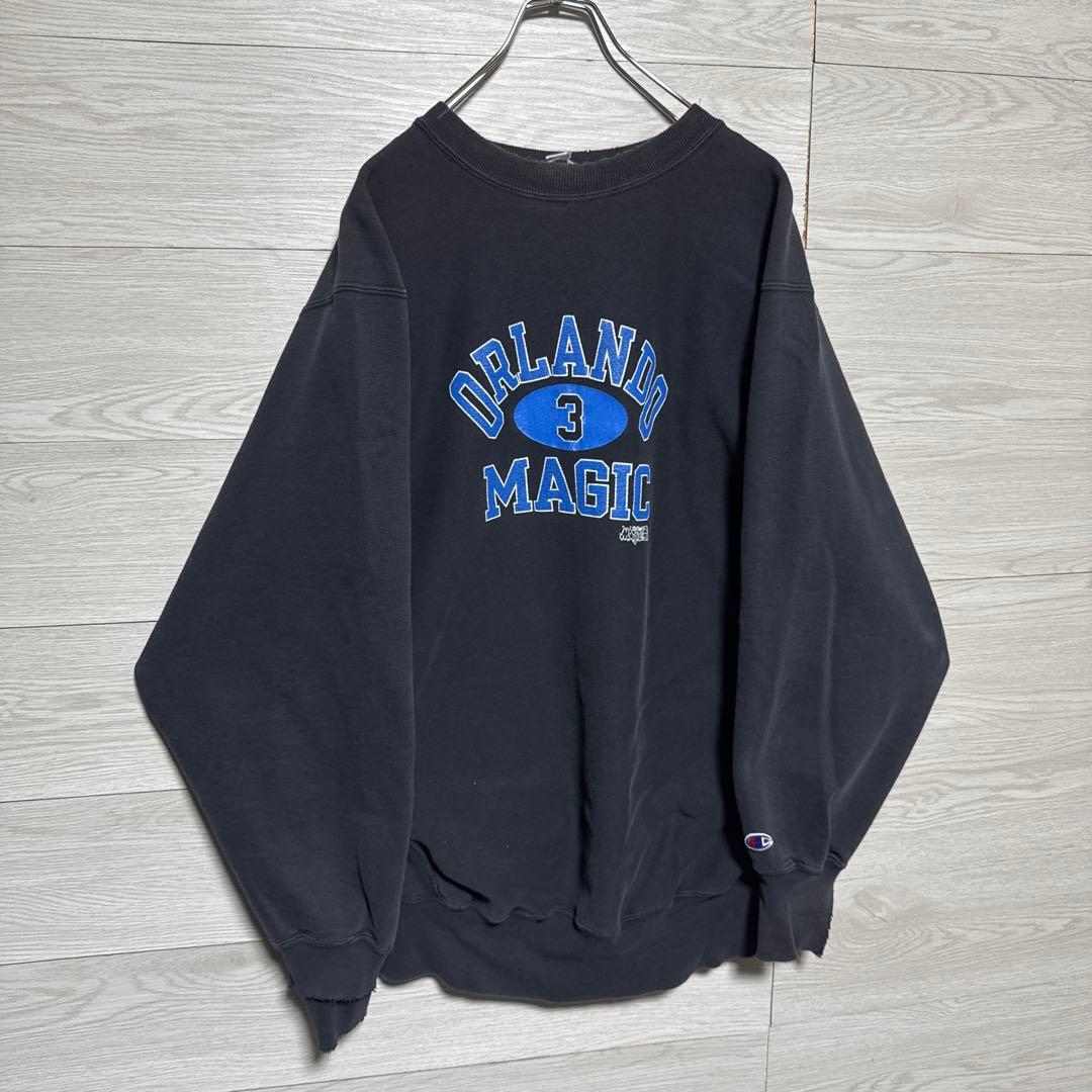 90s USA製 チャンピオン リバースウィーブ NBA Magic 美ボロ