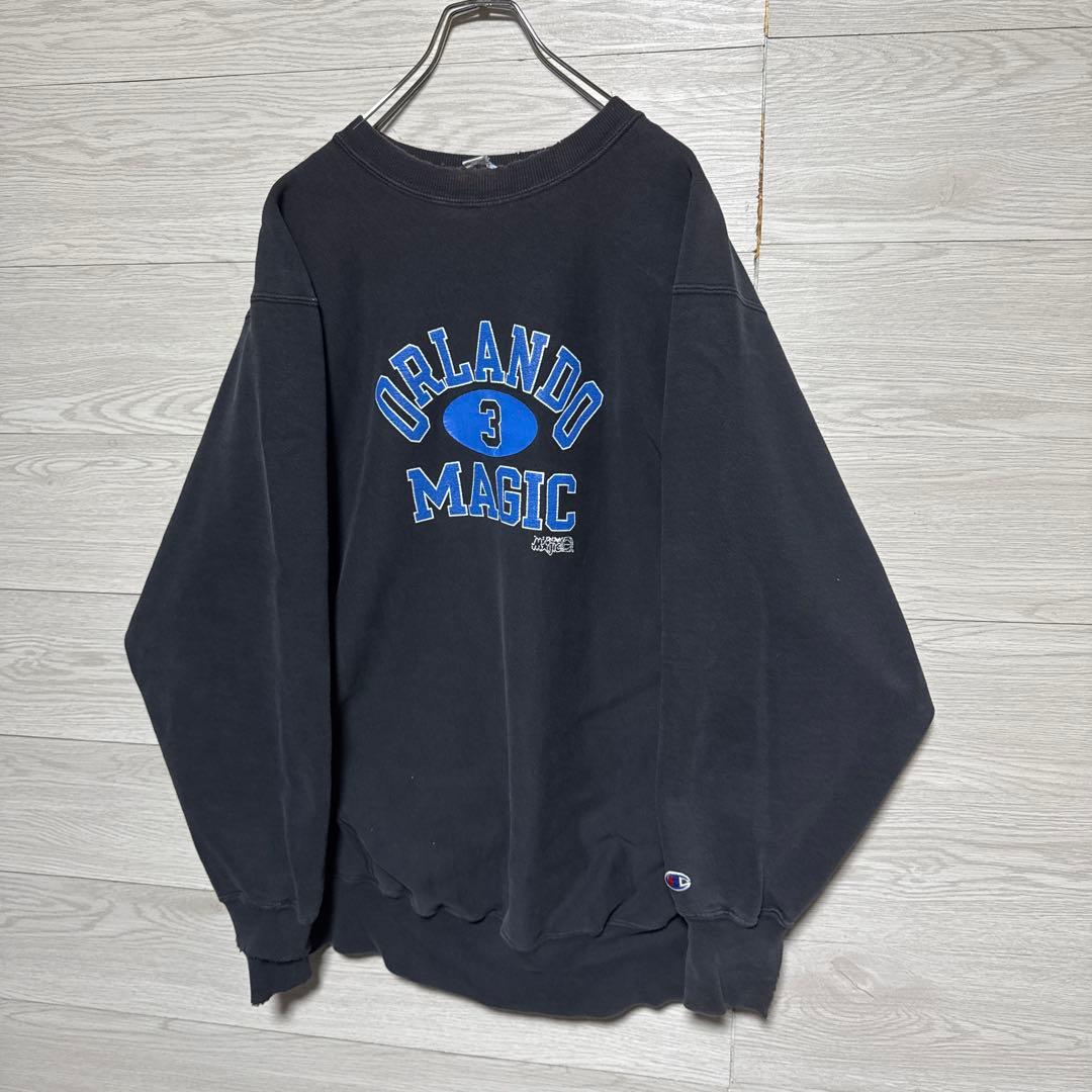 90s USA製 チャンピオン リバースウィーブ NBA Magic 美ボロ