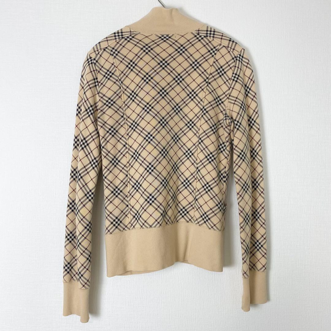 BURBERRY BLUE LABEL ノバチェック 袖刺繍ロゴ ダブルジップ