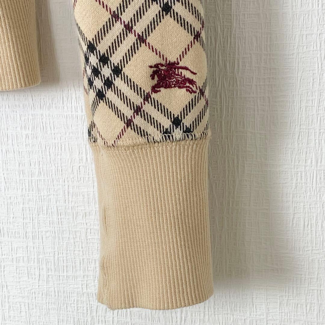 BURBERRY BLUE LABEL ノバチェック 袖刺繍ロゴ ダブルジップ