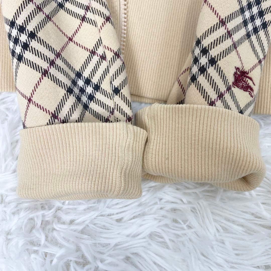BURBERRY BLUE LABEL ノバチェック 袖刺繍ロゴ ダブルジップ