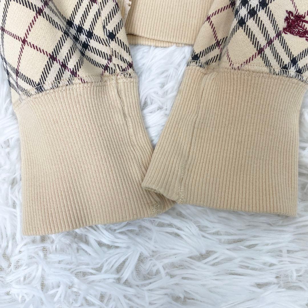 BURBERRY BLUE LABEL ノバチェック 袖刺繍ロゴ ダブルジップ