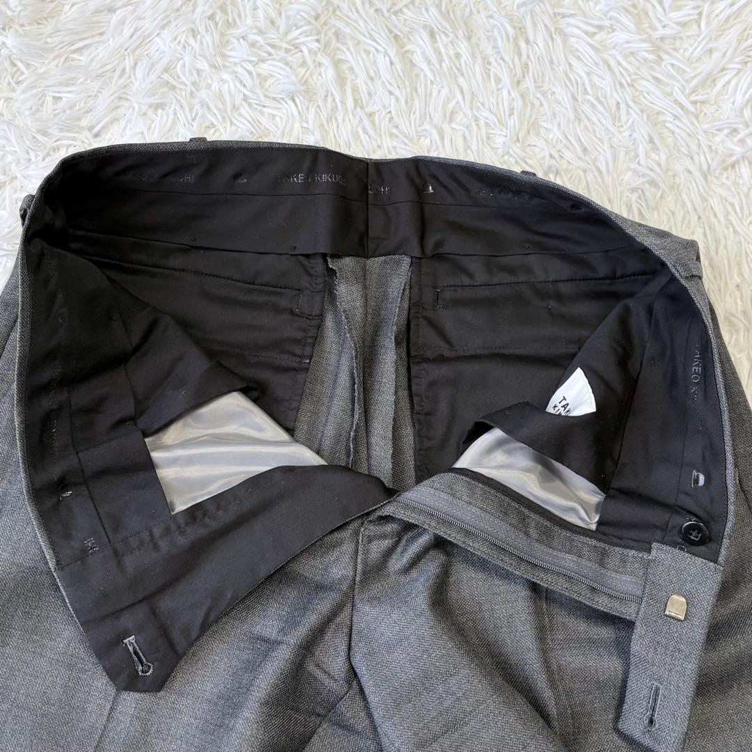 3ピース✨TAKEO KIKUCHI セットアップスーツ 総裏 グレー 3