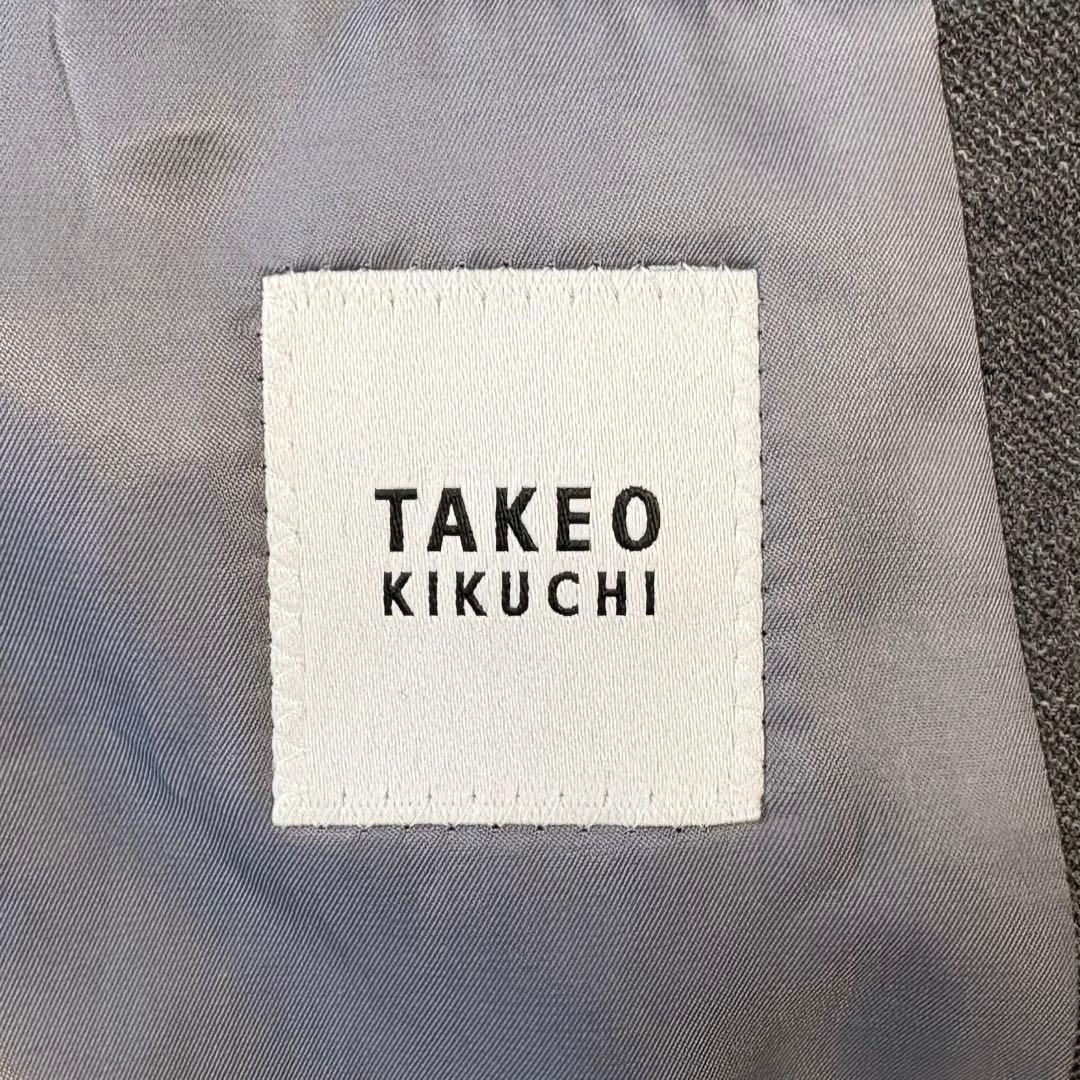 3ピース✨TAKEO KIKUCHI セットアップスーツ 総裏 グレー 3