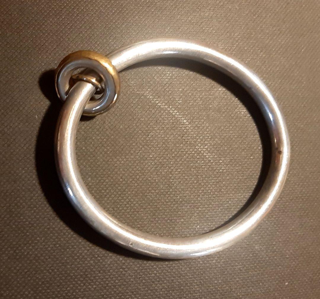 稀少 マルコムベッツ バングル シルバー 22kリング、ミニリングダイヤ付