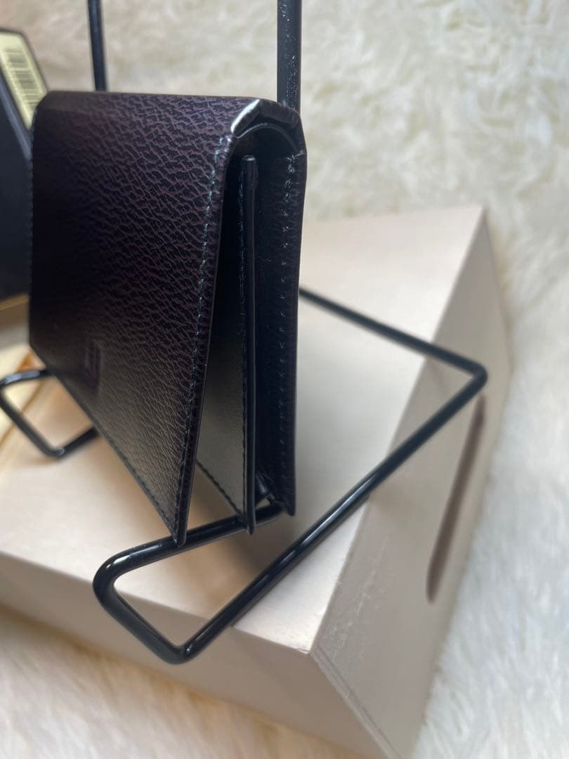 【新品未使用】DUNHILL 名刺入れ シンプル カードケース 黒 本革