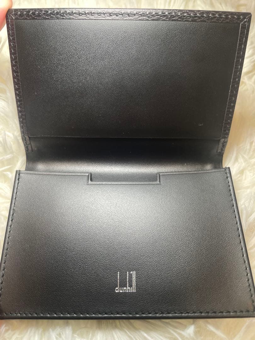 【新品未使用】DUNHILL 名刺入れ シンプル カードケース 黒 本革