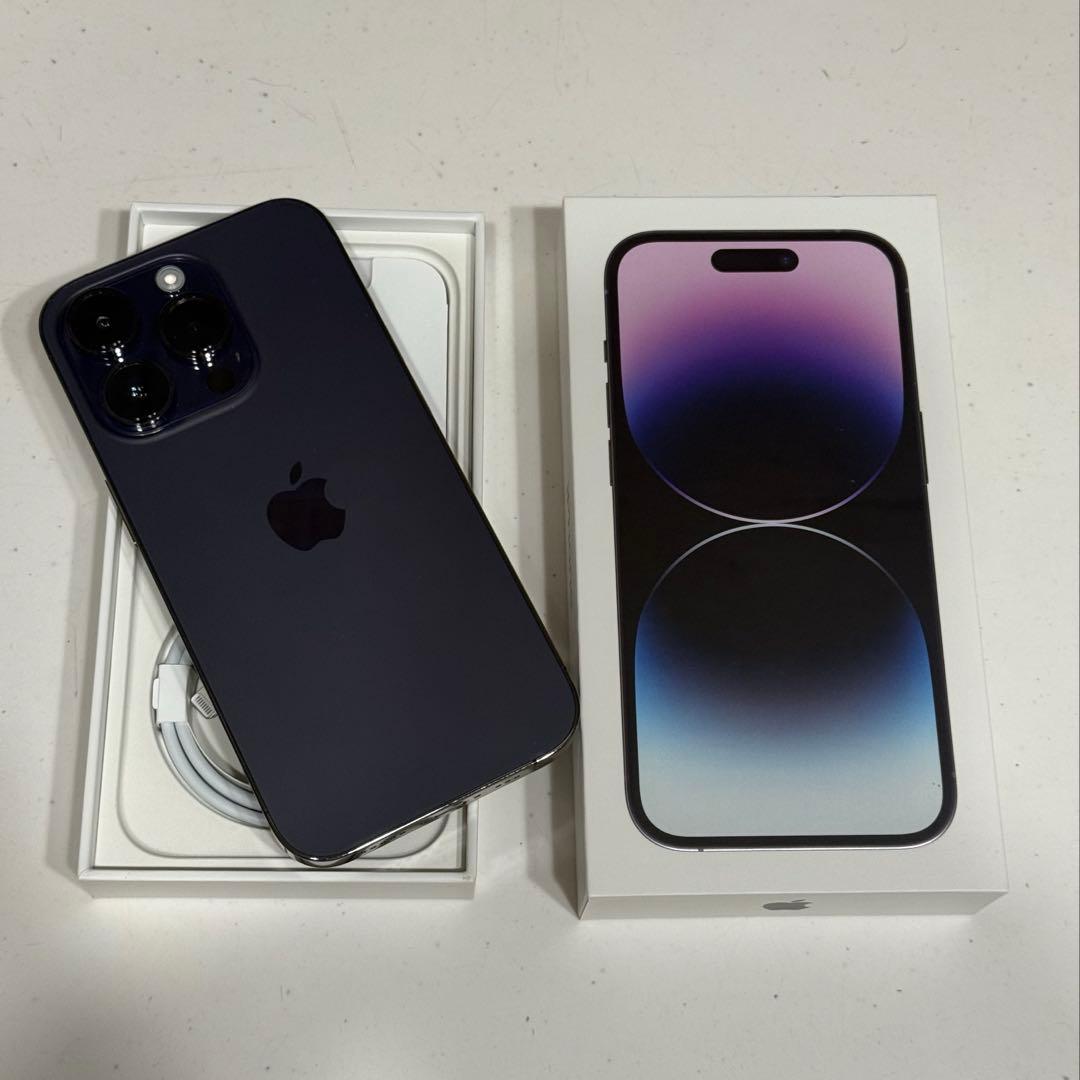 iPhone 14pro 256GB ディープパープル　バッテリー82%