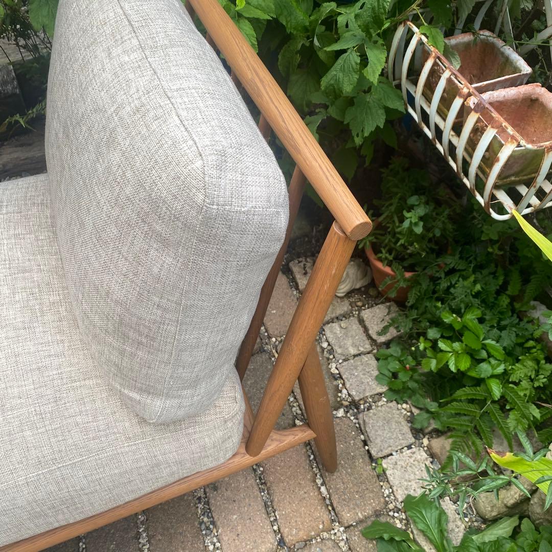 モモナチュラル　クラウドソファ　1p オットマンセット　購入条件付