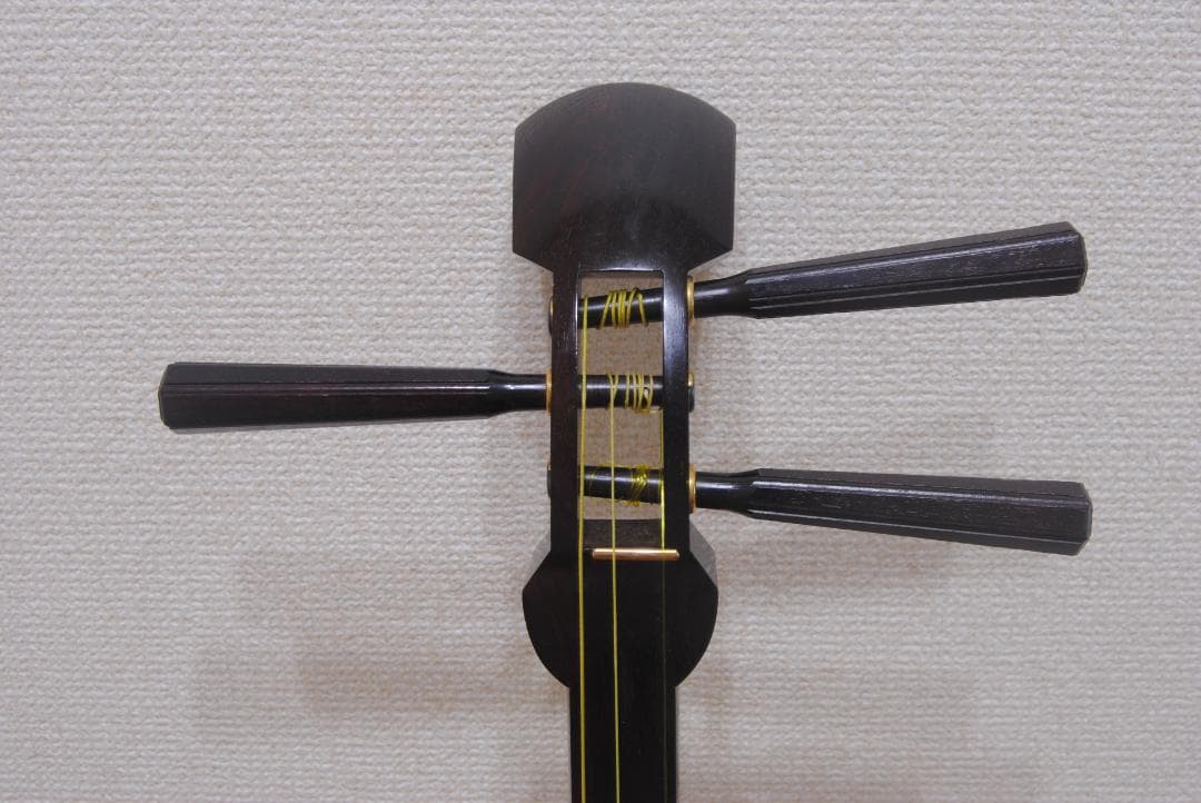 三味線 金細 二本溝 子持ち綾杉胴 五厘大胴