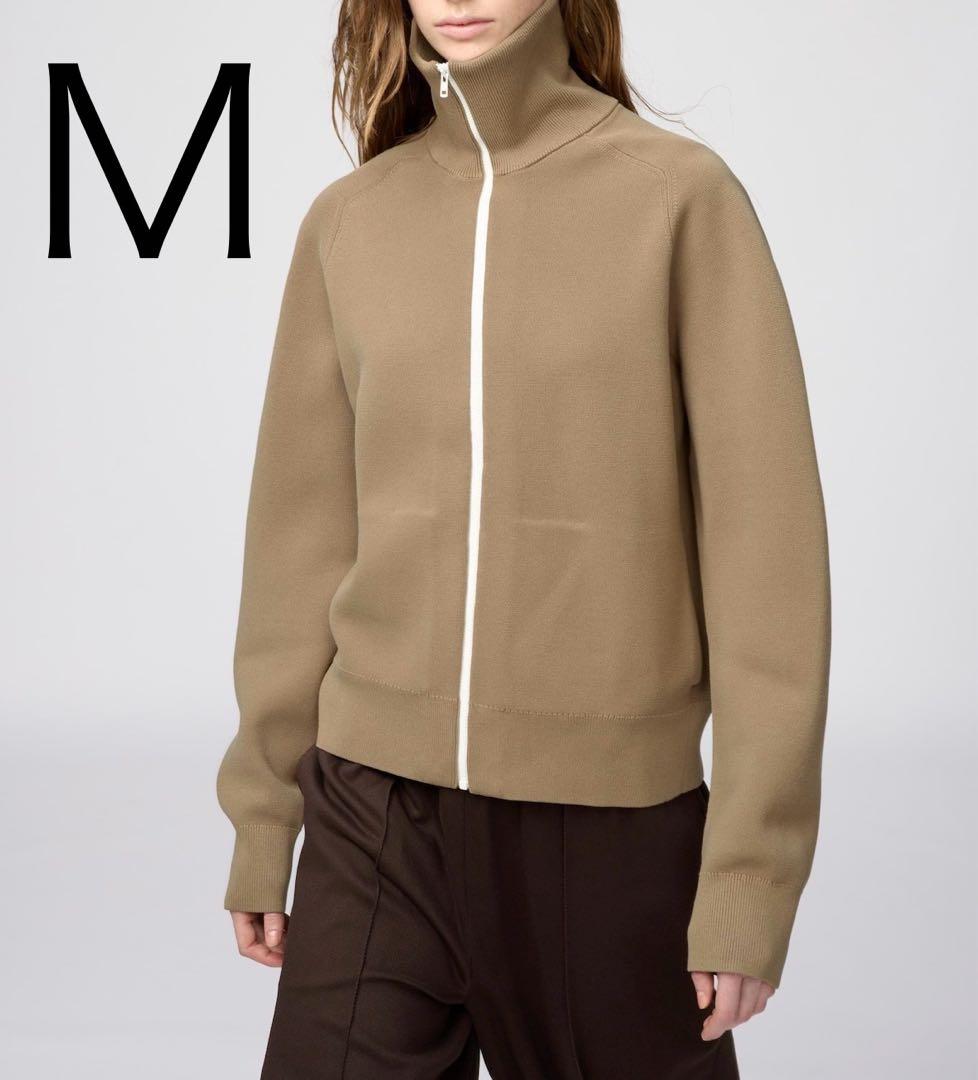 【新品】UNIQLO C ミラノリブフルジップカーディガン　ベージュ　M