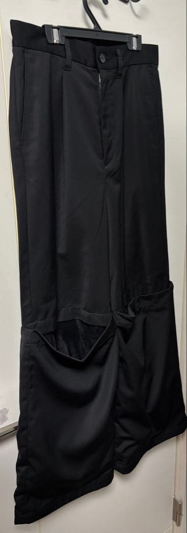 GRANCY チュール レイヤードデザイン スラックス　ブラック