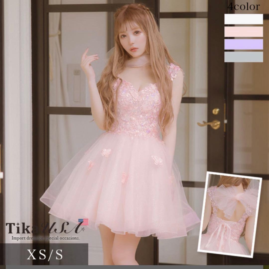 LaLaTule Tika ピンク フリルドレス S バースデードレス