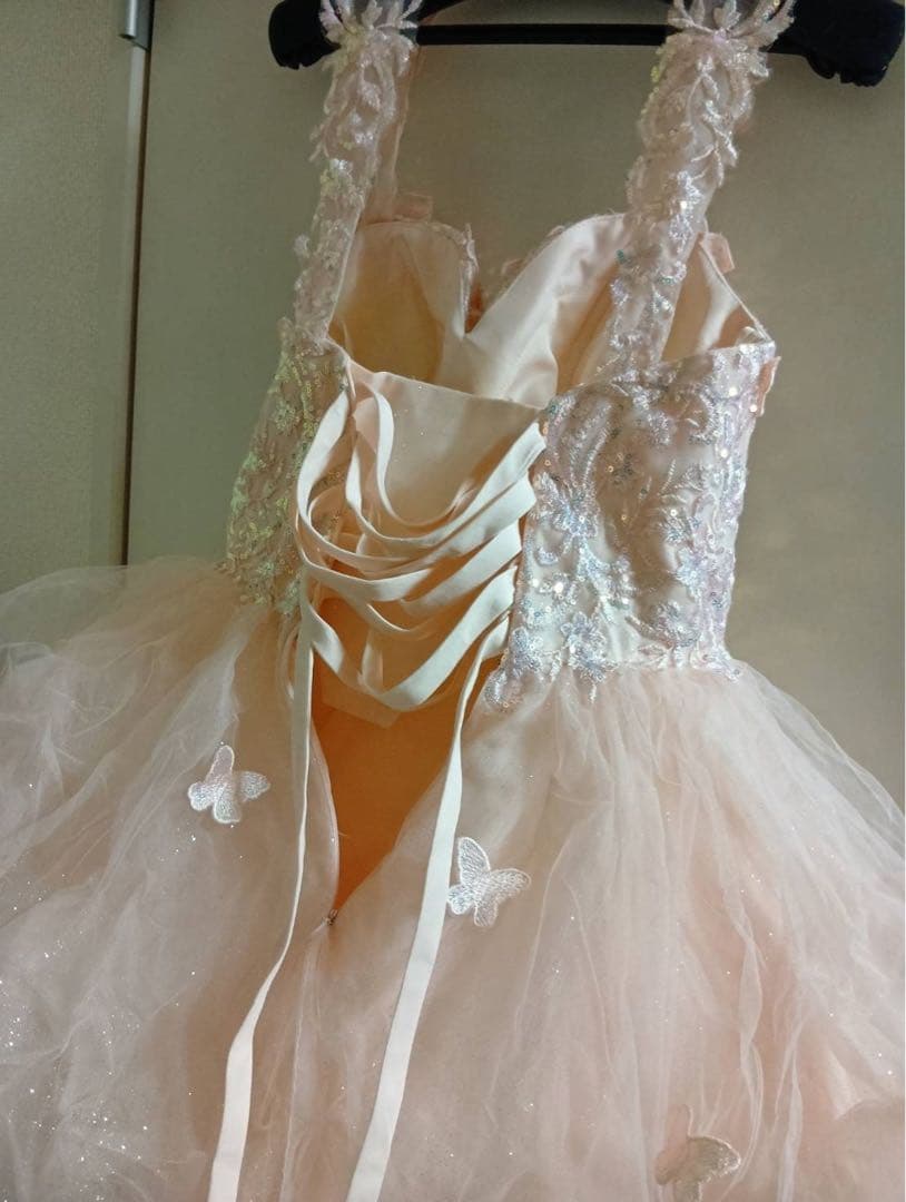 LaLaTule Tika ピンク フリルドレス S バースデードレス