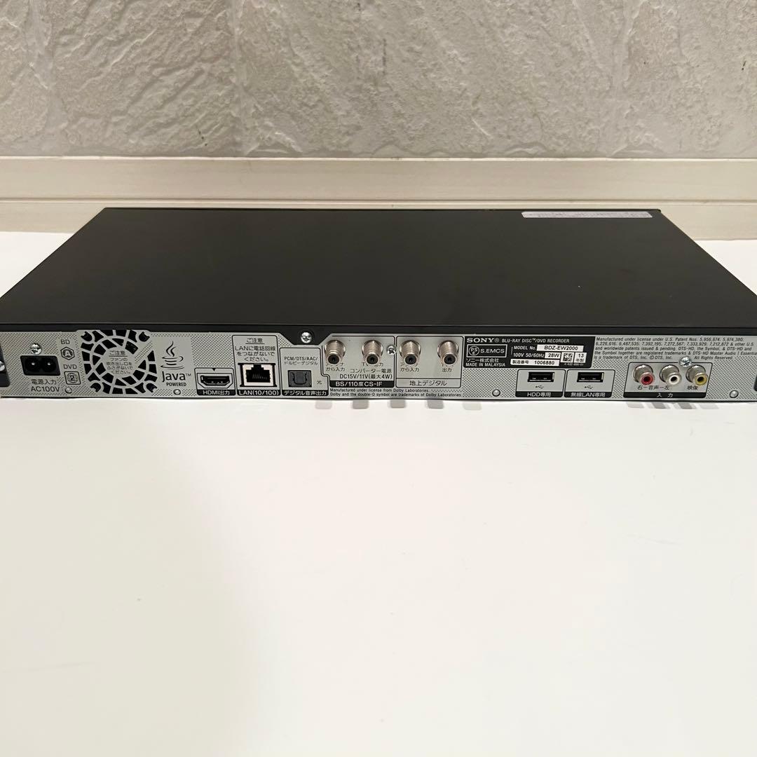 SONY BDZ-EW2000 2TB ブルーレイレコーダー
