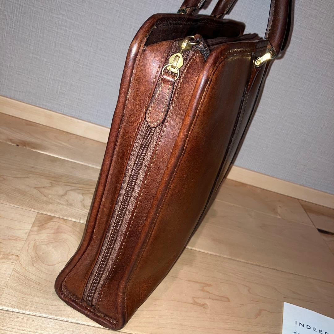 INDEED（インディード）ブリーフケース　ボルサ　ブラウン　オイルレザー