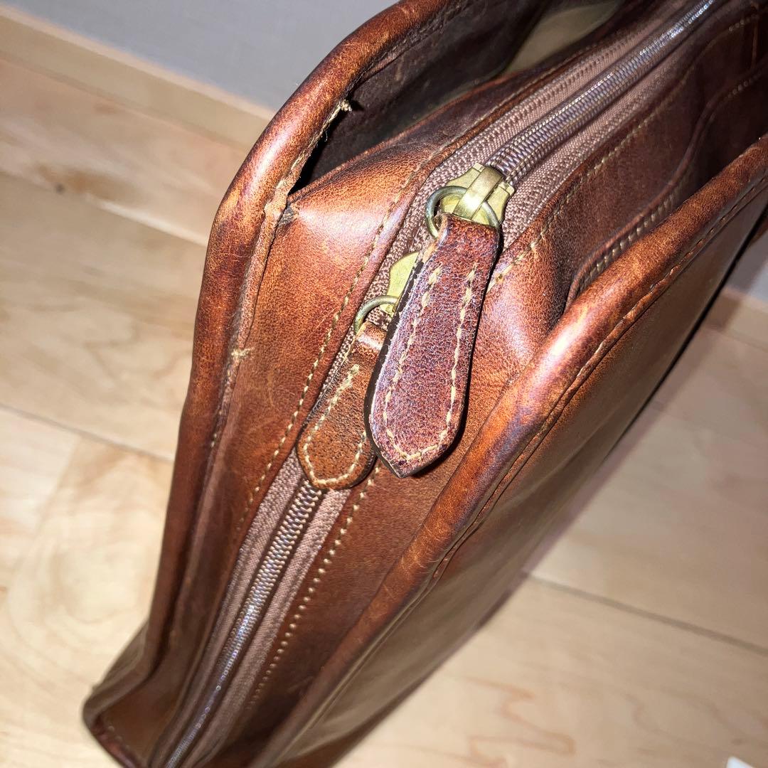 INDEED（インディード）ブリーフケース　ボルサ　ブラウン　オイルレザー