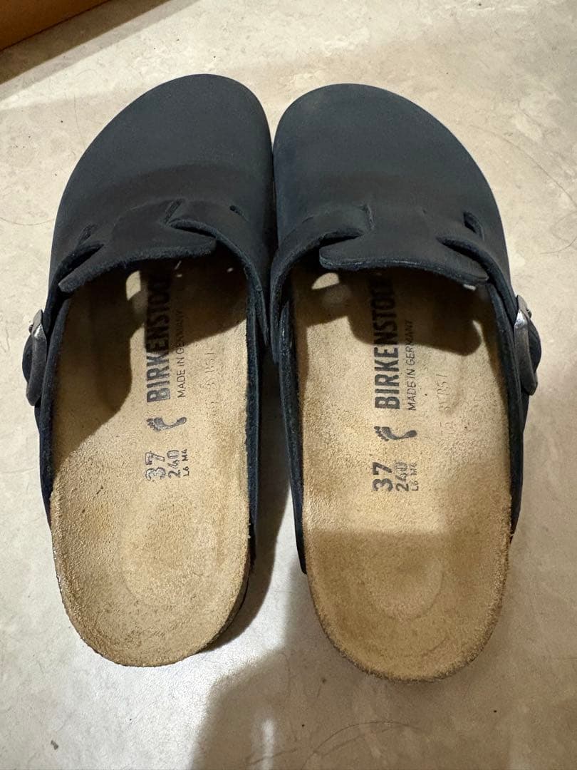 BIRKENSTOCK ボストン BOSTON オイルドレザー　ブラック　美品