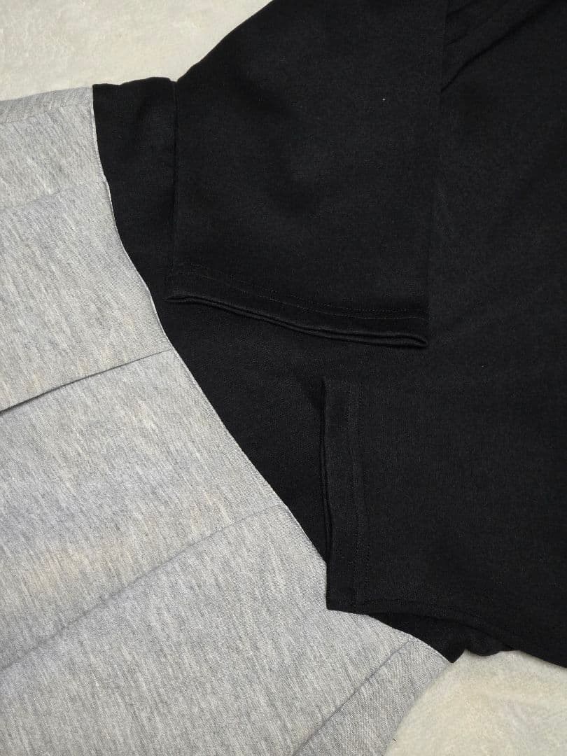 新品タグ付き Neige リボン付き バックリボンワンピース 黒・グレー