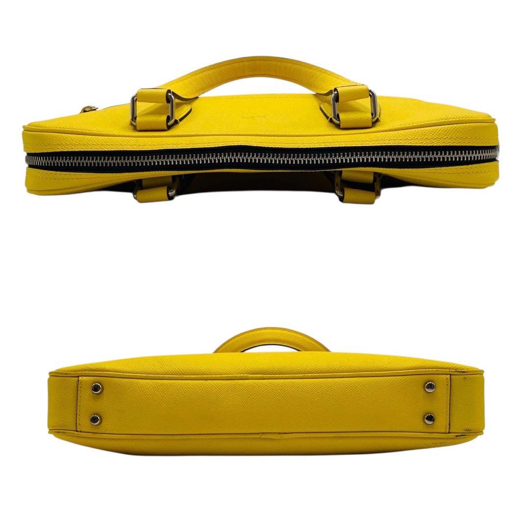 美品✨コーチ ビジネスバッグ ショルダーバッグ イエロー レザー 71710