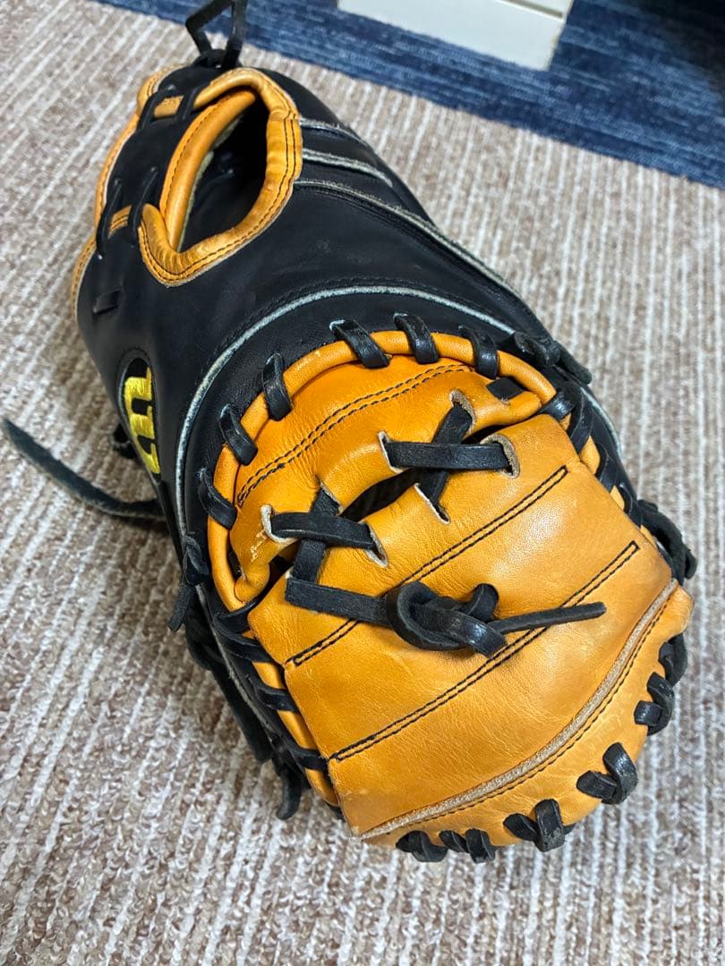 Wilson A2000 キャッチャーミット 黒/オレンジ