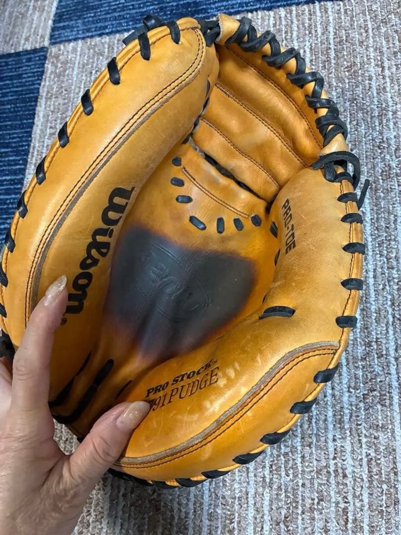 Wilson A2000 キャッチャーミット 黒/オレンジ