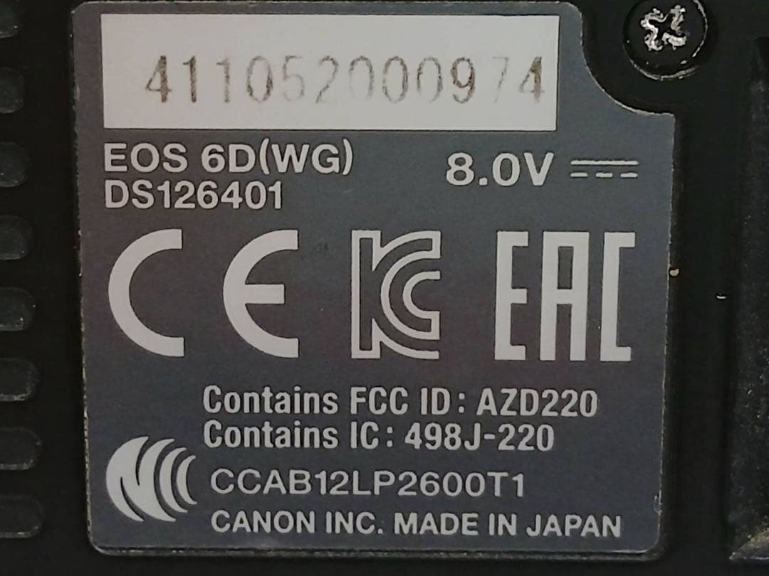 美品✨キャノン EOS 6D ボディ❤️フルサイズセンサー搭載モデル！