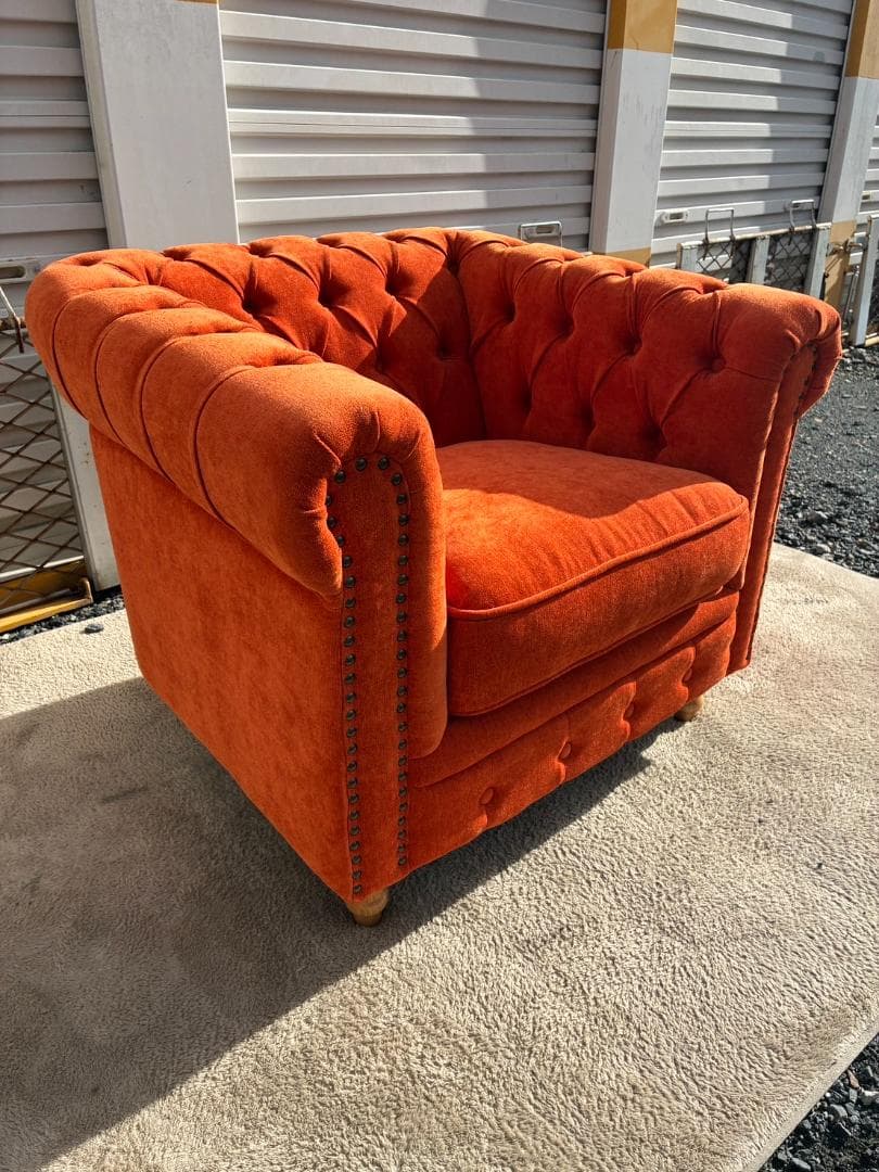 引取限定【美品】VINCENT ヴィンセント アンティーク調 1人掛けソファ