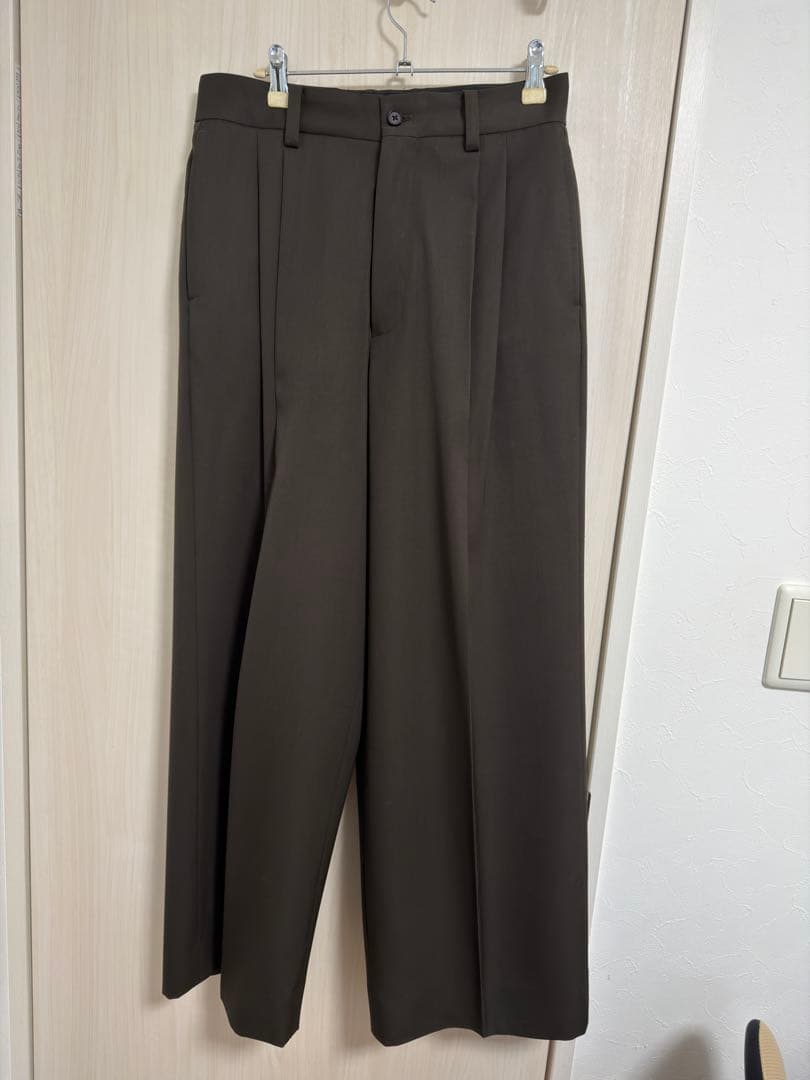 パンツ ssstein LONG WIDE TROUSERS 2/90 wool