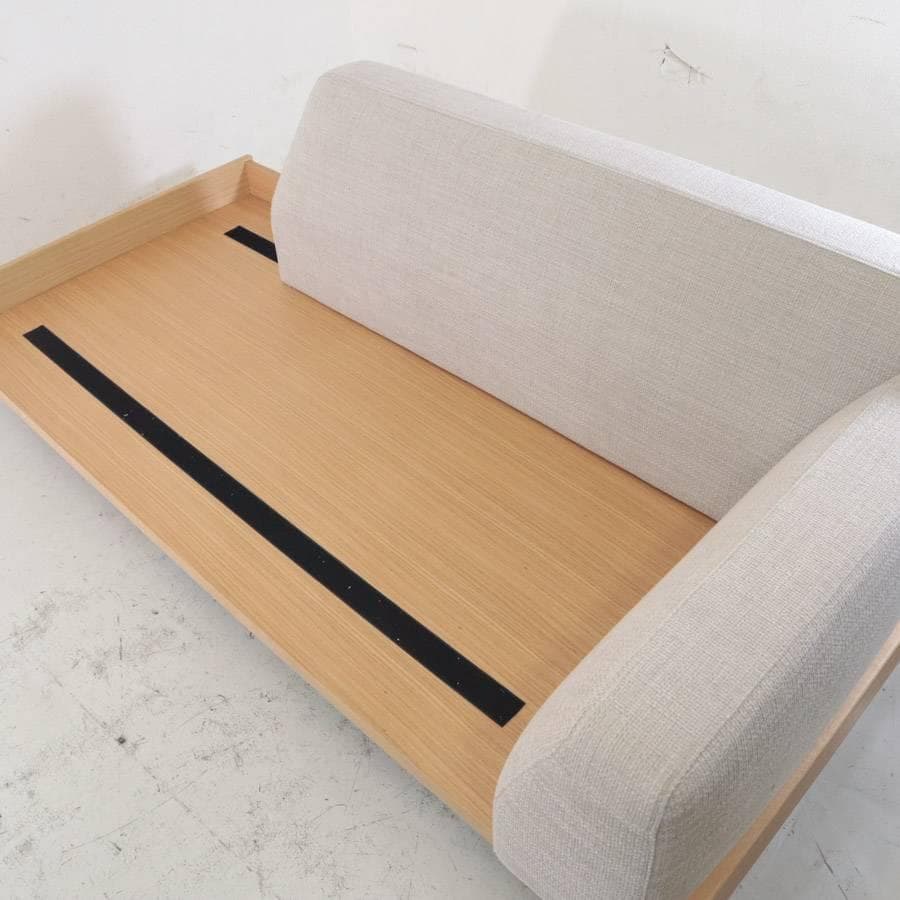 値下24年展示品 ウニコ ノルア カバーリングソファ 3シーター グレー オーク