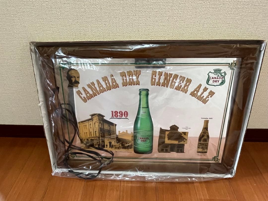 【希少】カナダドライ ジンジャーエール パブミラー 管理A3473 アンティーク