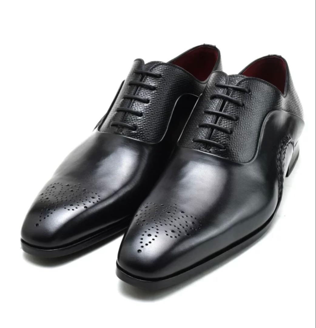 《価格対応可です！》MAGNANNI(マグナーニ)ブラックレザードレスシューズ