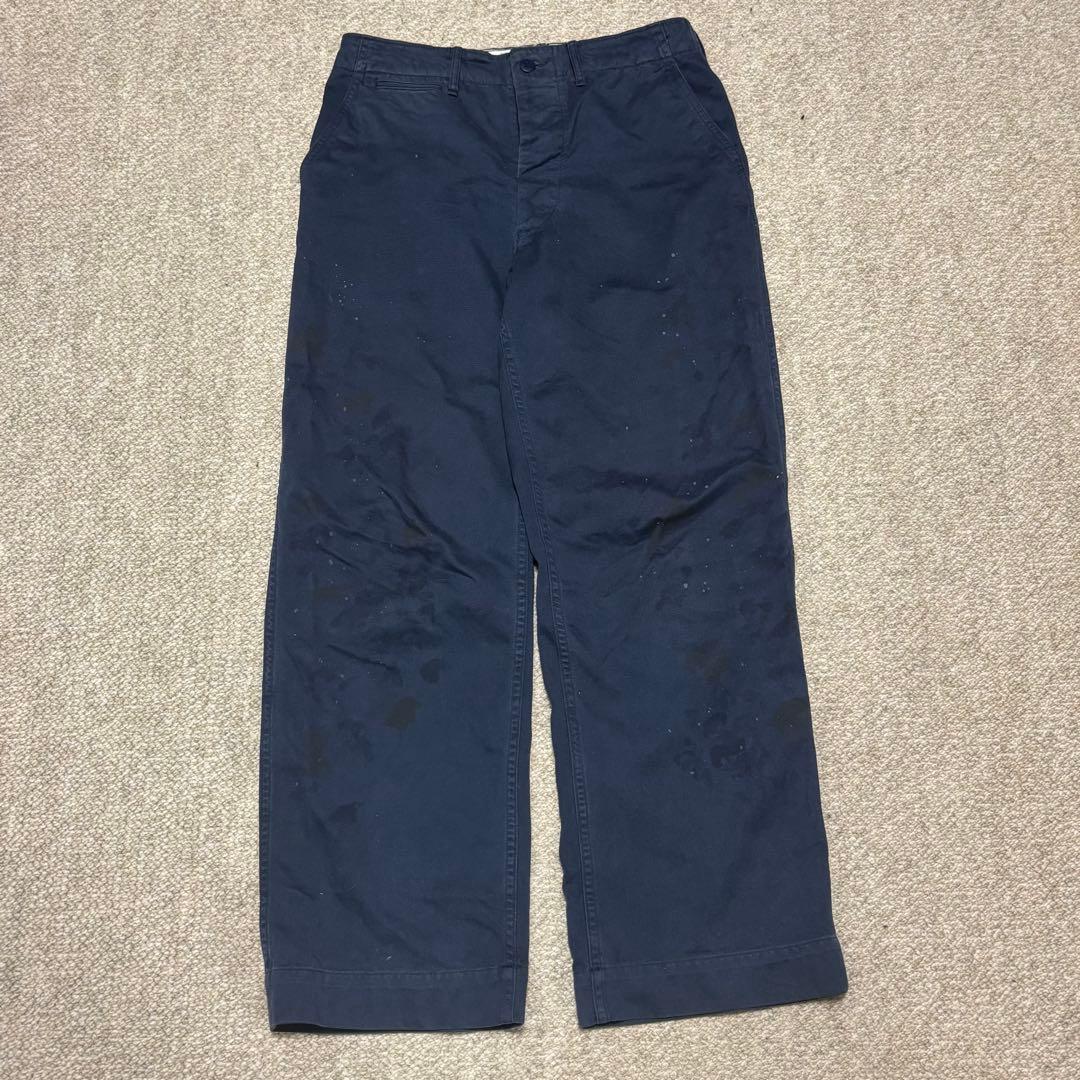 BOW WOW WORK TROUSERS DUSTY チノパン ネイビー