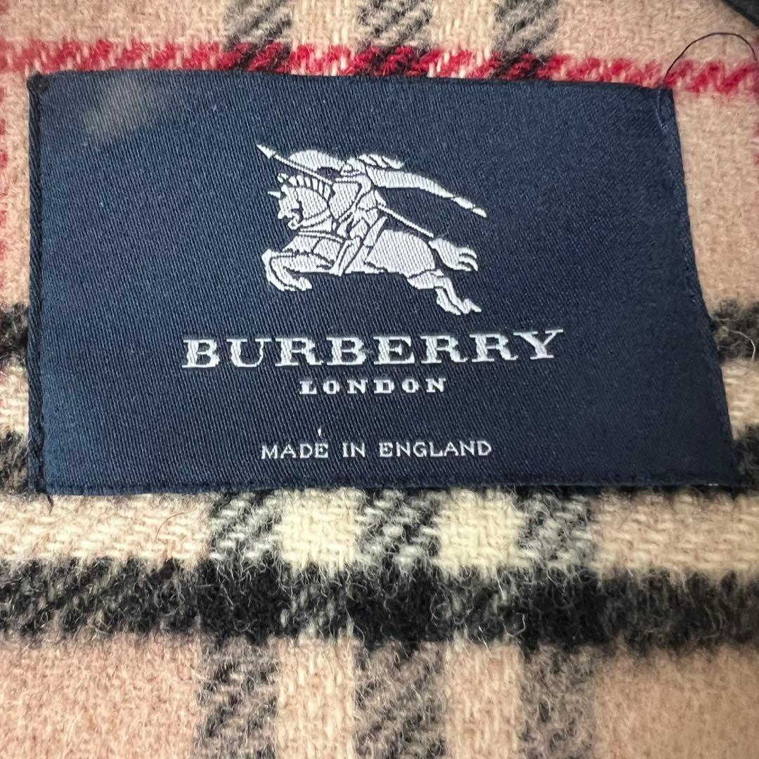 バーバリーロンドン　ノバチェック ロングダッフルコート　英国製　ダブルフェイス