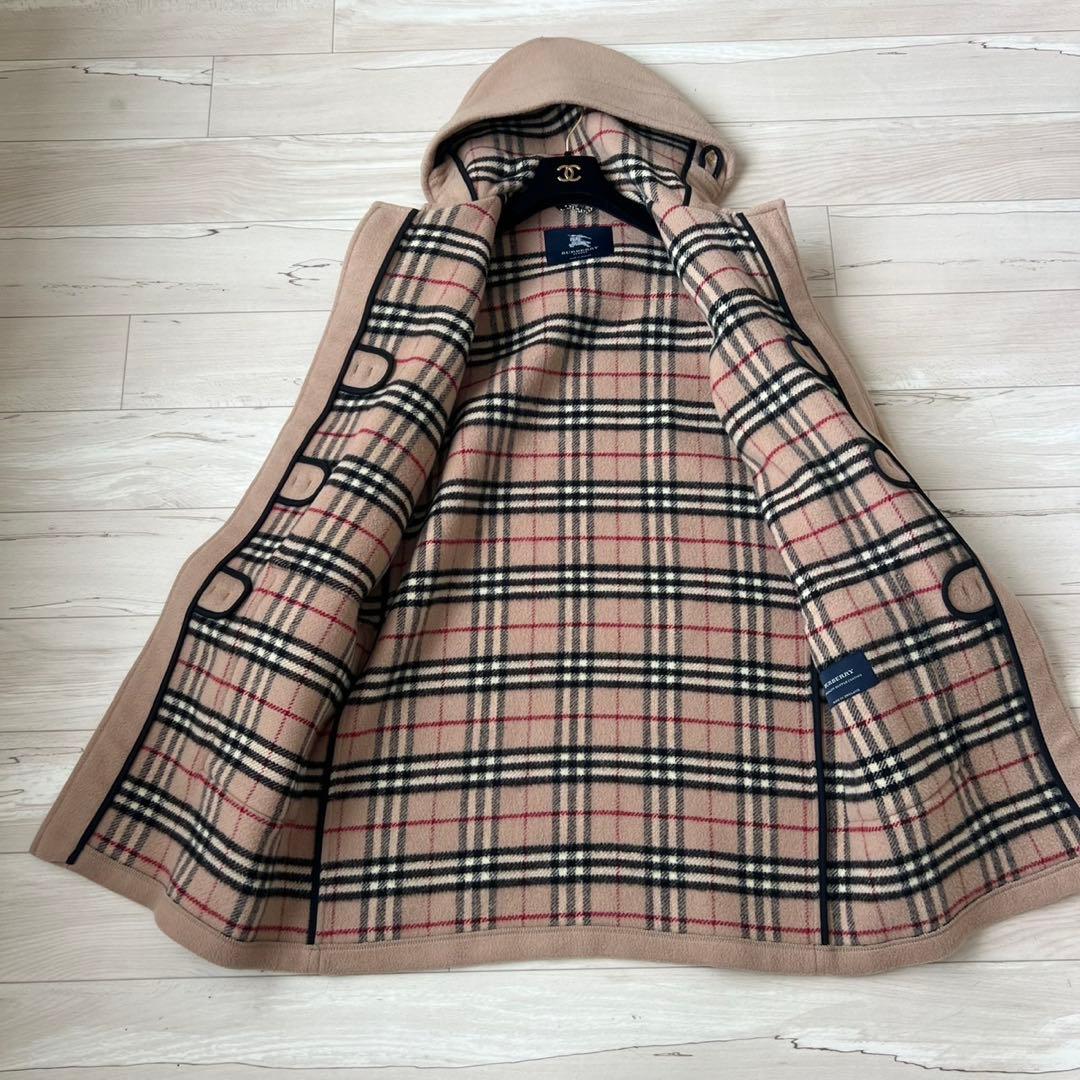 バーバリーロンドン　ノバチェック ロングダッフルコート　英国製　ダブルフェイス