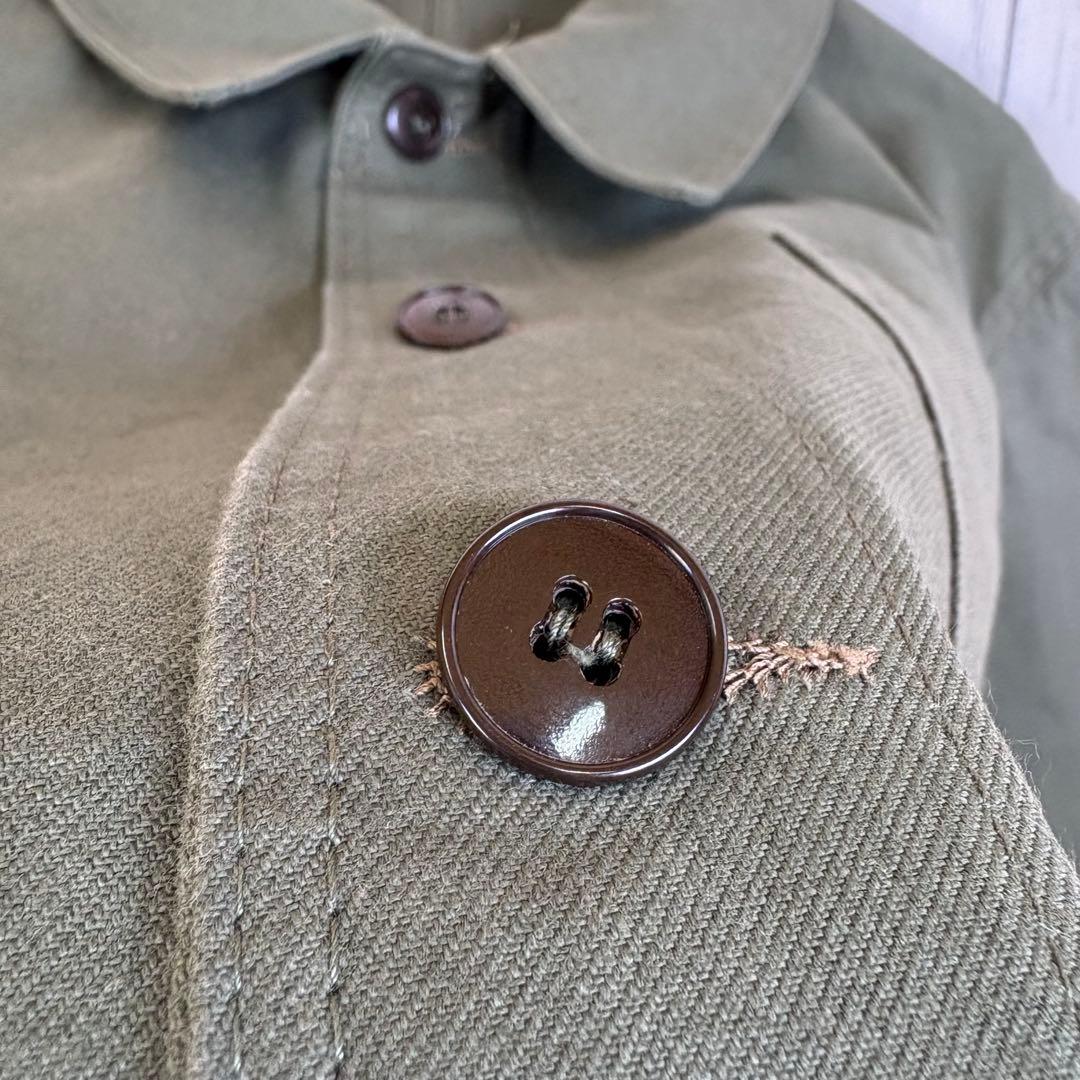 60s フレンチ ホスピタル カバーオール ワークジャケット ユーロワーク L