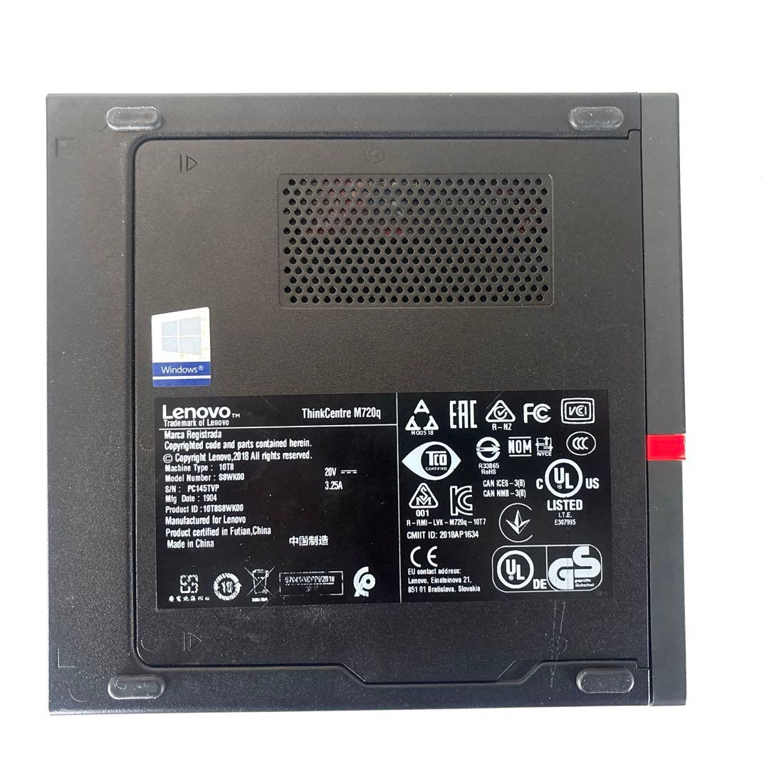 爆速第8世代CPULenovo ThinkCentre M720q Win11