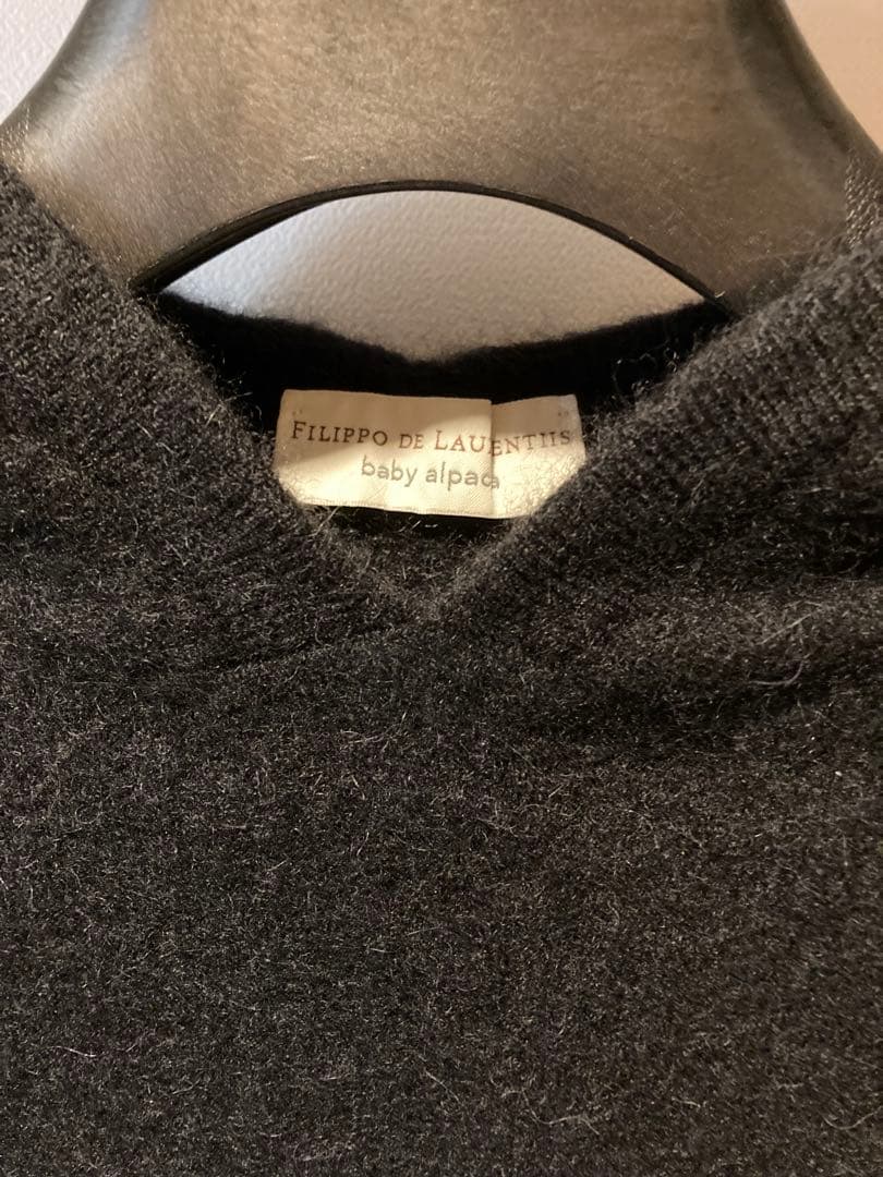 フィリッポデローレンティス ベビーアルパカ ニットパーカー