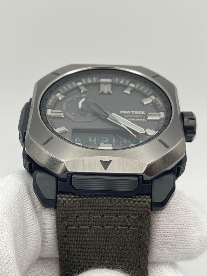 極美品 PROTREK PRW-6900YB-3JF カーキ 黒 プロトレック