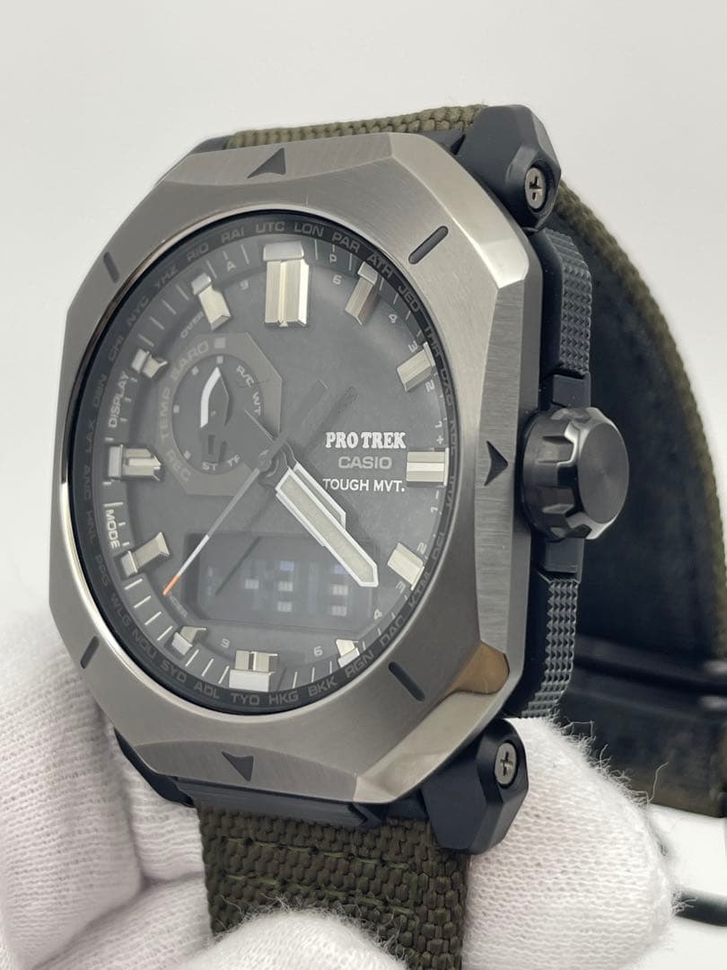 極美品 PROTREK PRW-6900YB-3JF カーキ 黒 プロトレック