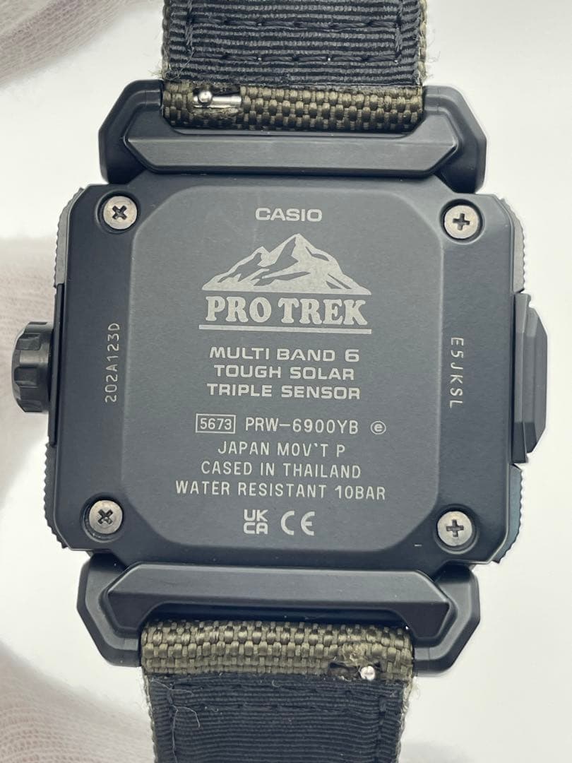 極美品 PROTREK PRW-6900YB-3JF カーキ 黒 プロトレック