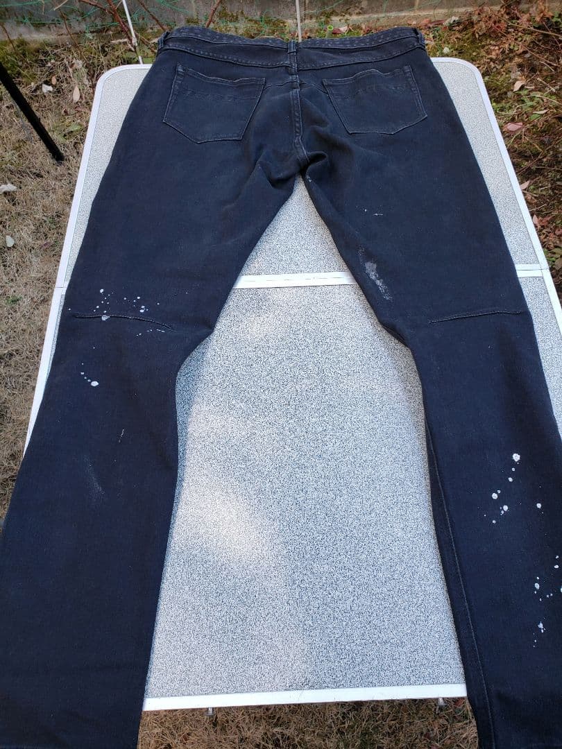 フ*子様 ナンバーナインデニム　ストレッチジーンズ　ダメージペンキ加工　希少サイ