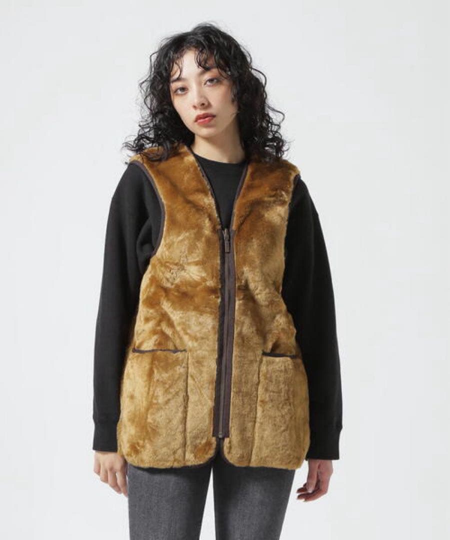 BARBOUR/フロントジップ ファー ライナー ベスト（スリム フィット）