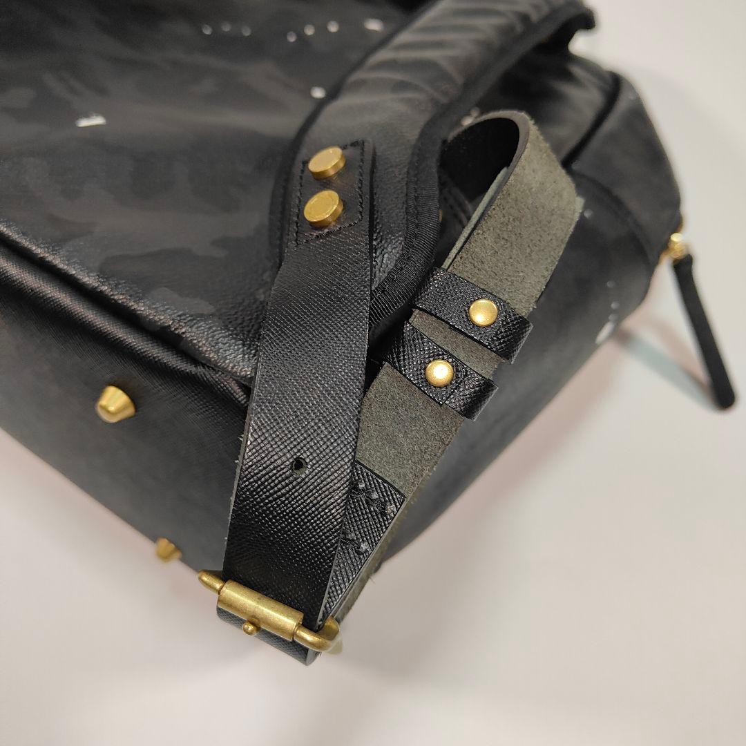 極美品✨GENTIL BANDIT リュック カモフラ ブラック PVC 大容量