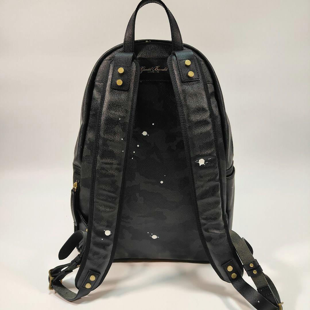 極美品✨GENTIL BANDIT リュック カモフラ ブラック PVC 大容量