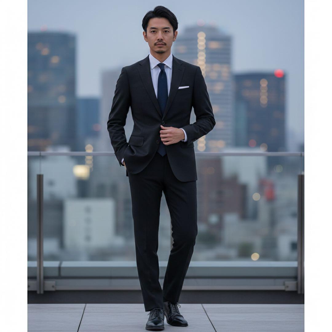 美品✨グリーンレーベルリラクシング　セットアップスーツ　シングル　2B シルク混