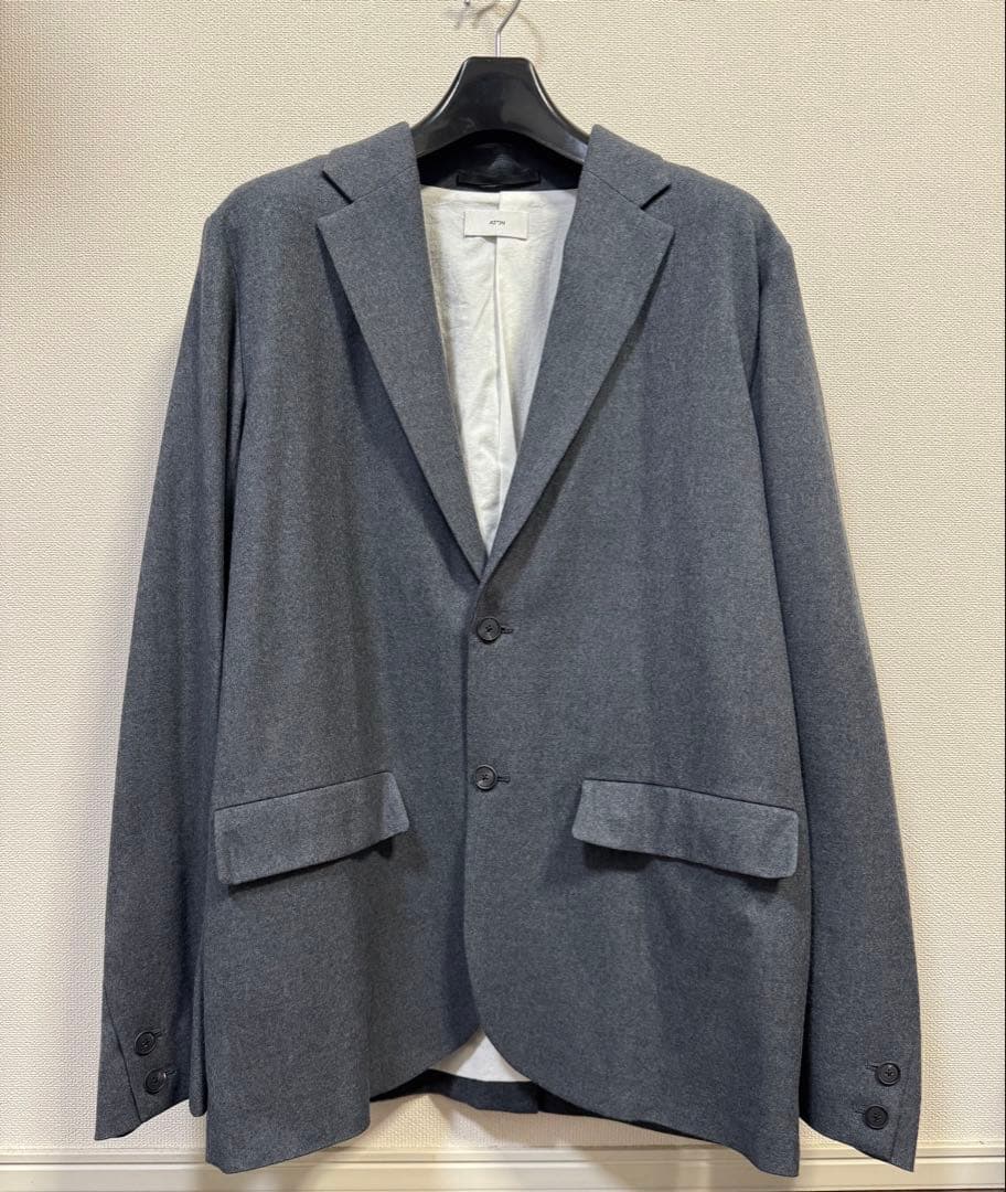 ATON ウールフランネル グレー ジャケット サイズ04