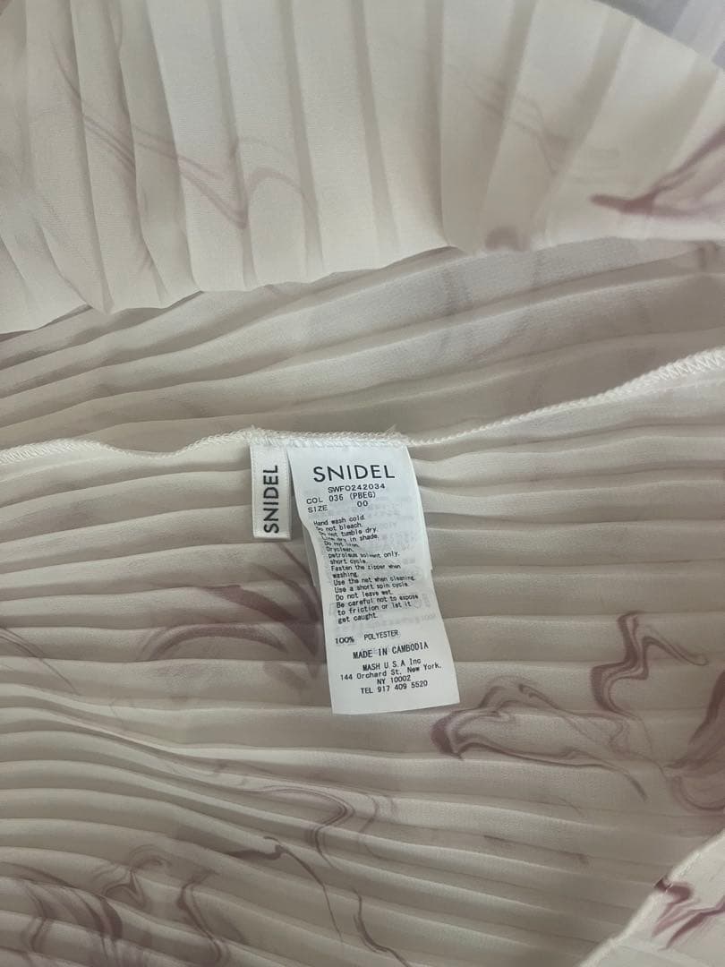 snidel Sustainableプリントプリーツワンピース