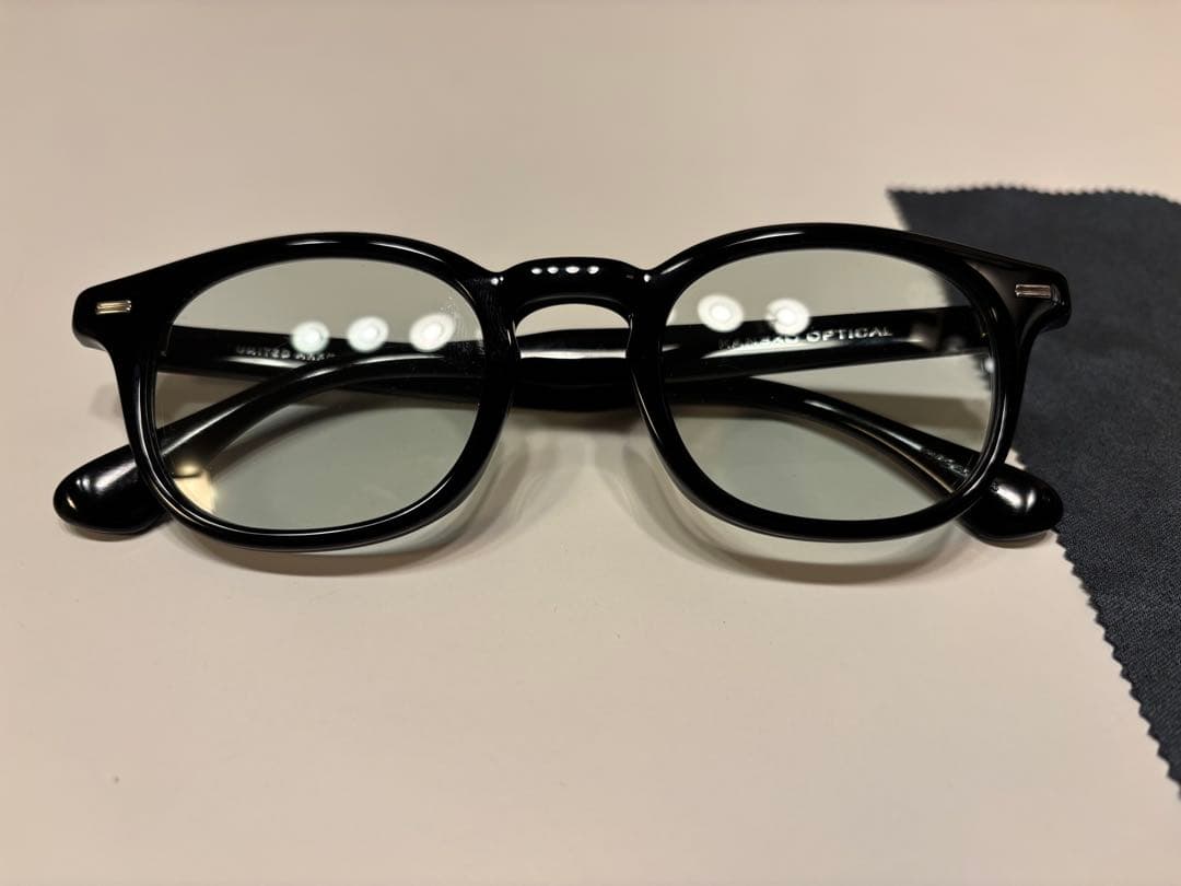 金子眼鏡 ユナイテッドアローズ john サングラス 黒縁 メガネ カラーレンズ