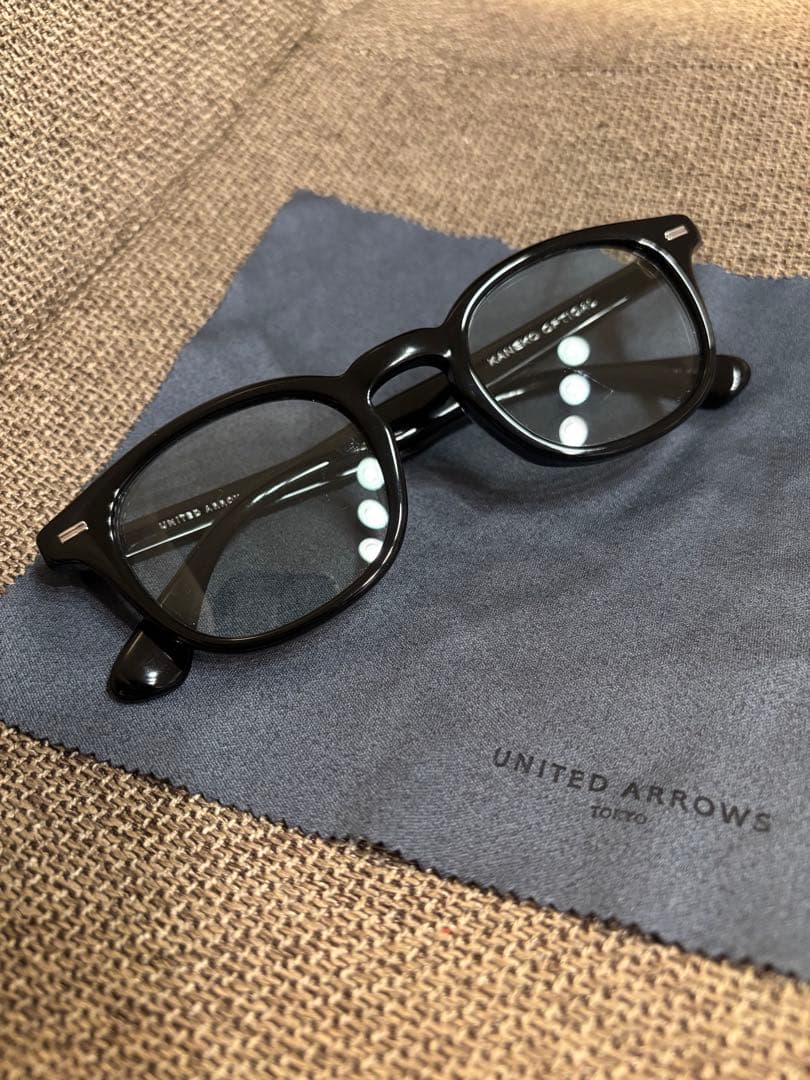 金子眼鏡 ユナイテッドアローズ john サングラス 黒縁 メガネ カラーレンズ